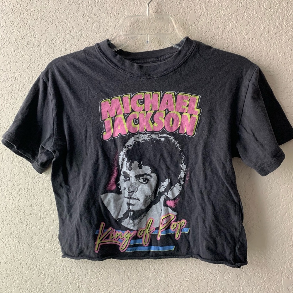 Mighty Fine Michael Jackson Vintage Style Crop Top